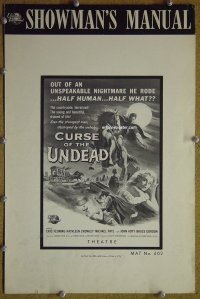 g218 CURSE OF THE UNDEAD signed vintage movie pressbook '59 Kathleen Crowley