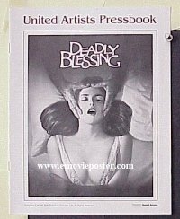 g240 DEADLY BLESSING vintage movie pressbook '81 Wes Craven
