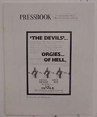 g255 DEVILS vintage movie pressbook '71 Ken Russell X-rated!