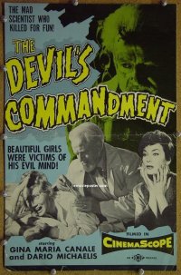 U154 DEVIL'S COMMANDMENT movie pressbook '57 Mario Bava!