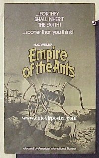 g296 EMPIRE OF THE ANTS vintage movie pressbook '77 Joan Collins, great image!