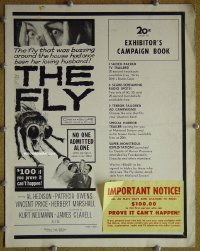 g330 FLY vintage movie pressbook '58 Vincent Price, classic sci-fi!