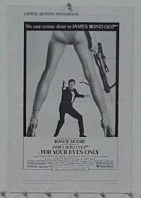 #160 FOR YOUR EYES ONLY pb '81 Moore as Bond 