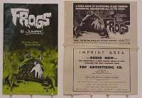 #5840 FROGS pb '72 Ray Milland, cool image!