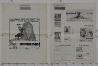 U231 GERONIMO  movie pressbook '62 Chuck Connors, Native Americans!