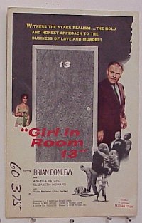 U238 GIRL IN ROOM 13 movie pressbook '60 Brian Donlevy