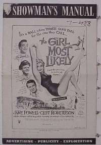U239 GIRL MOST LIKELY movie pressbook '57 Jane Powell