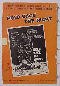 HOLD BACK THE NIGHT pressbook