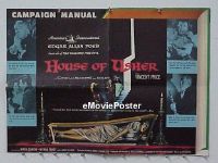 g413 HOUSE OF USHER vintage movie pressbook '60 Vincent Price, E.A. Poe
