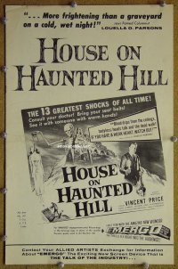 #5587 HOUSE ON HAUNTED HILL pb #2 '59 horror