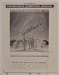U303 HUNTERS movie pressbook '58 Robert Mitchum, Robert Wagner
