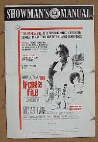 #A419 IPCRESS FILE pressbook '65 Michael Caine