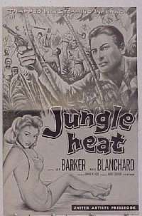 g465 JUNGLE HEAT vintage movie pressbook '57 Lex Barker, Blanchard