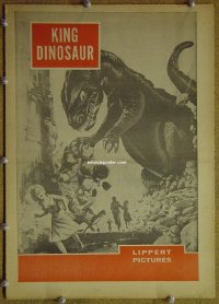 g476 KING DINOSAUR vintage movie ad supplement '55 cool dinosaurs!