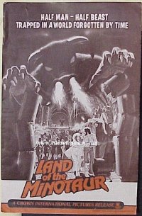 g490 LAND OF THE MINOTAUR vintage movie pressbook '77 Donald Pleasence