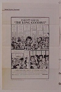 U386 LONG GOODBYE movie pressbook '73 Elliott Gould, film noir