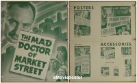 g519 MAD DOCTOR OF MARKET STREET vintage movie pressbook '42 Lionel Atwill