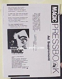 g527 MAGIC vintage movie pressbook '78 Hopkins, Ann-Margret