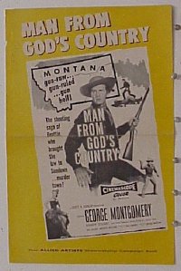 U423 MAN FROM GOD'S COUNTRY movie pressbook '58 George Montgomery