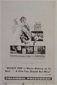 #A553 MICKEY ONE pressbook '65 Warren Beatty