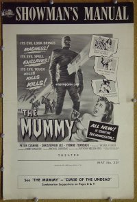 g580 MUMMY vintage movie pressbook '59 Peter Cushing, Christopher Lee