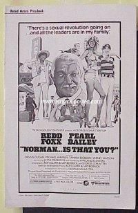 U515 NORMAN IS THAT YOU movie pressbook '76 Redd Foxx, Pearl Bailey
