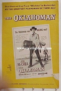 U522 OKLAHOMAN movie pressbook '57 Joel McCrea, Barbara Hale