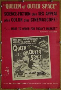 g634 QUEEN OF OUTER SPACE vintage movie pressbook '58 Zsa Zsa Gabor