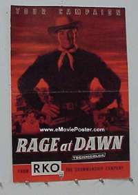 U583 RAGE AT DAWN movie pressbook '55 Randolph Scott, Tucker
