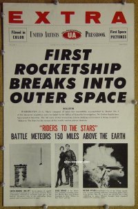 g649 RIDERS TO THE STARS vintage movie pressbook '54 William Lundigan