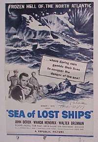 U622 SEA OF LOST SHIPS movie pressbook '53 John Derek