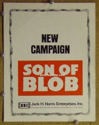 g671 SON OF BLOB vintage movie pressbook '72 Larry Hagman, cool image!