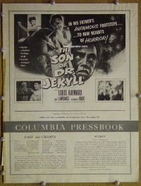 g672 SON OF DR JEKYLL vintage movie pressbook '51 Louis Hayward