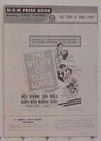 #A802 STORY OF 3 LOVES pressbook 53 Kirk Douglas