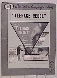 U721 TEENAGE REBEL movie pressbook '56 Ginger Rogers, Michael Rennie