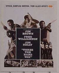 U017 3 THE HARD WAY movie pressbook '74 Jim Brown
