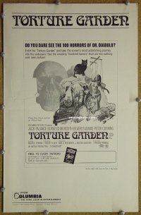 U775 TORTURE GARDEN movie pressbook '67 Robert Bloch, Jack Palance