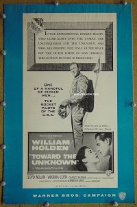 #5482 TOWARD THE UNKNOWN pb 56 William Holden