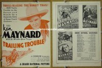 #3236 TRAILIN' TROUBLE pb '37 Ken Maynard 