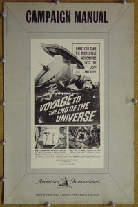 U809 VOYAGE TO THE END OF THE UNIVERSE movie pressbook '64 sci-fi!