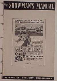 U812 WALK THE PROUD LAND movie pressbook '56 Audie Murphy, Bancroft