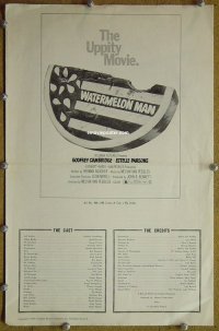 U818 WATERMELON MAN movie pressbook '70 Cambridge, uppity!