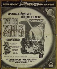 g742 WHEN WORLDS COLLIDE vintage movie pressbook '51 George Pal, Barbara Rush