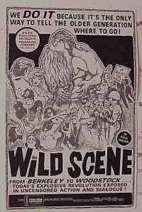 U831 WILD SCENE movie pressbook '70 Berkeley to Woodstock!