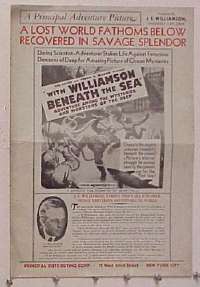 WITH WILLIAMSON BENEATH THE SEA pressbook