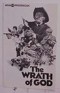 U844 WRATH OF GOD movie pressbook '72 Robert Mitchum, Rita Hayworth