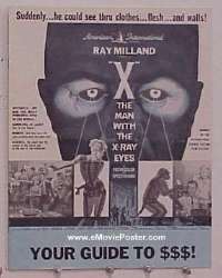 X: THE MAN WITH THE X-RAY EYES pressbook