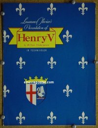 #2949 HENRY V program book44 Laurence Olivier 
