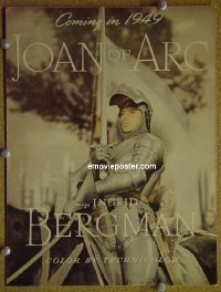 #3371 JOAN OF ARC ad '48 Ingrid Bergman 