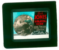 #091 FIGHTING CODE glass slide '33 Buck Jones 